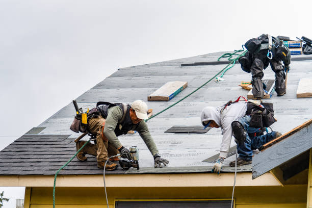 Professional Gutter Installation technician working in Enka, NC